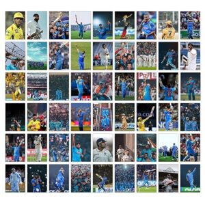 Wallgasm Cricket Collage Kit - Set of 54, 4 x 6 Inches Posters | Poster Set For Room, Wall Art for Bedroom, Gym, Office (Cricket)