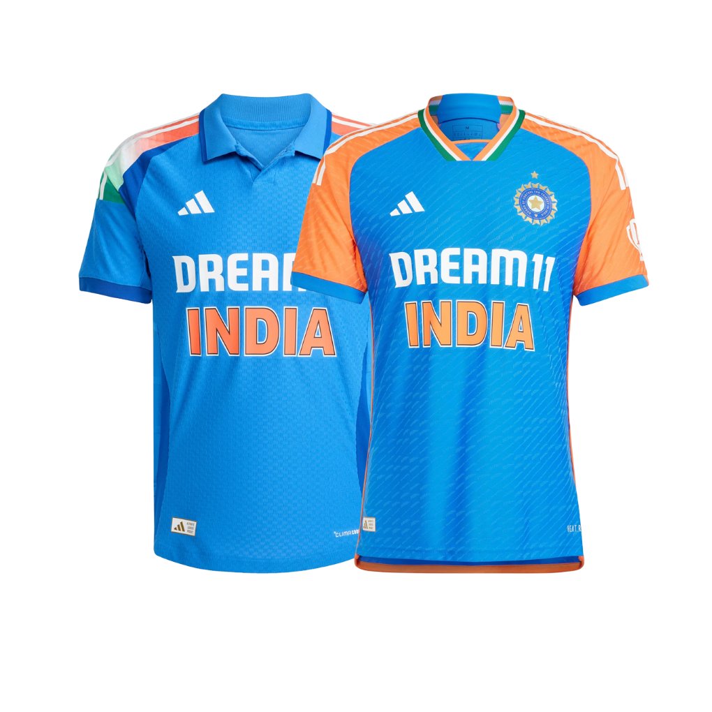 adidas Official Team India T20 ODI Cricket Player Jersey ( Pack of 2 )